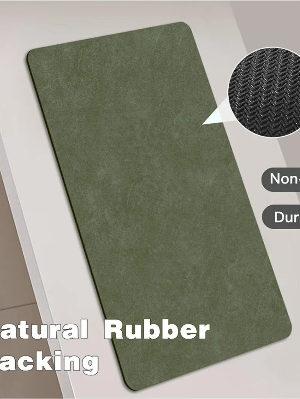 Green Bathroom Mat